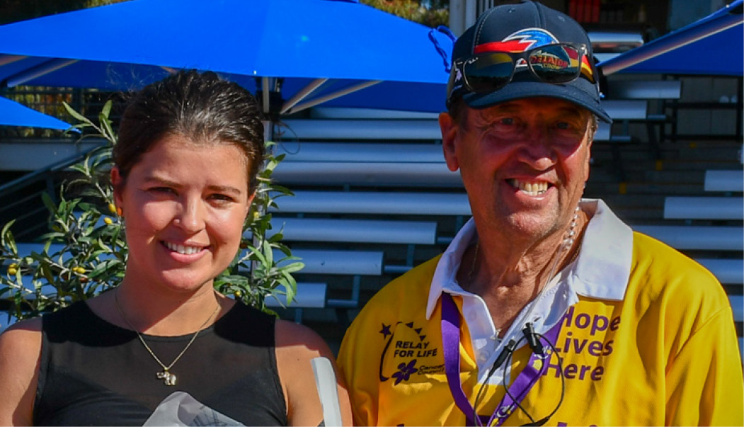 Cancer Council SA researcher Madele and volunteer Rob at Relay For Life