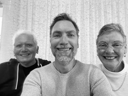 Stewart and his parents