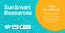 reads: SunSmart resources free downloads. on teal and orange background
