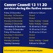 Cancer Council 13 11 20 service hours for the festive season